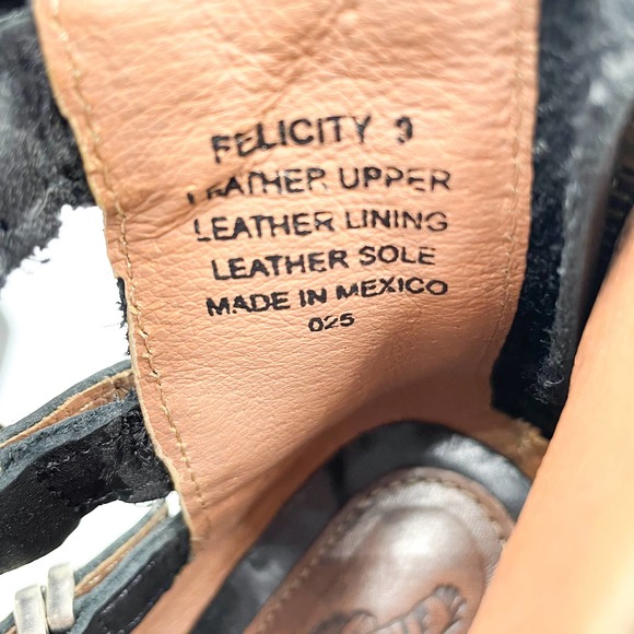 SOLD- Freebird Felicity Strappy Bootie Black Studded Buckle Leather Sz 9 - Picture 12 of 12